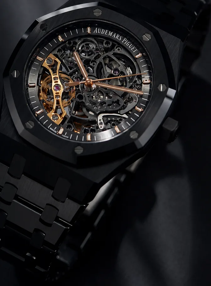 Audemars Piguet Royal Oak Double Balance Wheel Openworked 15416CE in black ceramic